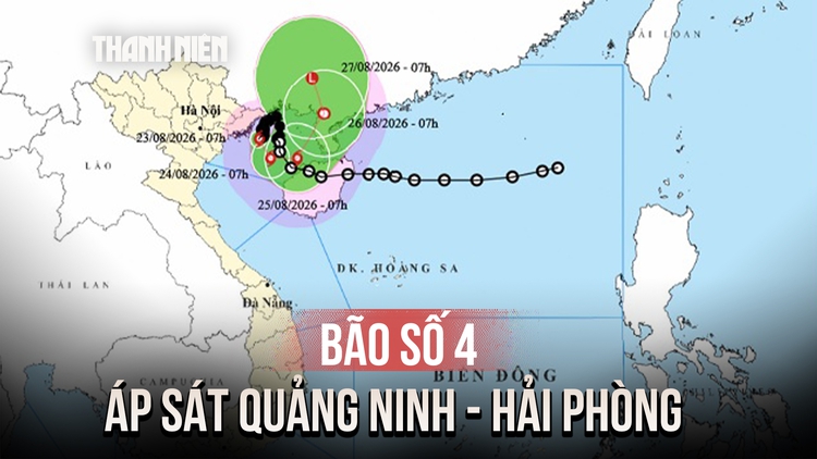 Bão số 4 áp sát Quảng Ninh - Hải Phòng, gây mưa lớn vượt 300 mm