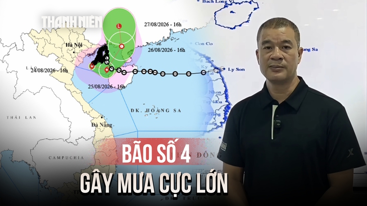 Bão số 4 giật cấp 11, mưa lớn dồn dập từ Bắc bộ đến Hà Tĩnh