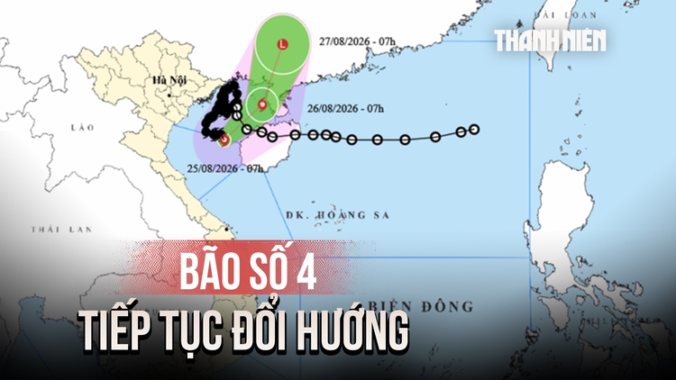 Bão số 4 đổi hướng, tiếp tục gây biển động mạnh trên vịnh Bắc bộ