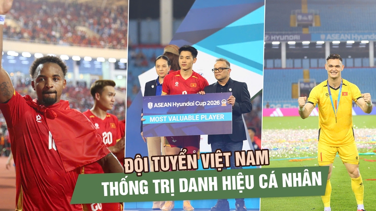Đình Bắc lập cú đúp danh hiệu, đội tuyển Việt Nam thống trị giải thưởng ASEAN Cup 2026