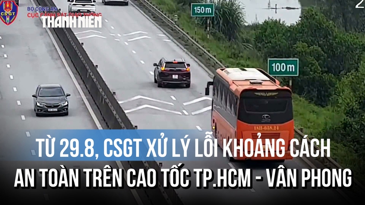 Từ 29.8, CSGT xử lý lỗi khoảng cách an toàn trên cao tốc TP.HCM - Vân Phong