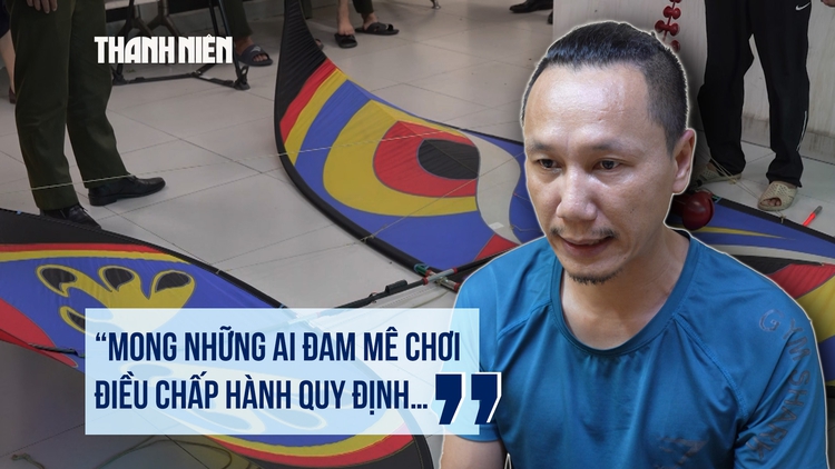 Người thả diều gắn đèn chớp gần Tân Sơn Nhất gửi lời đến hội 'đam mê diều'