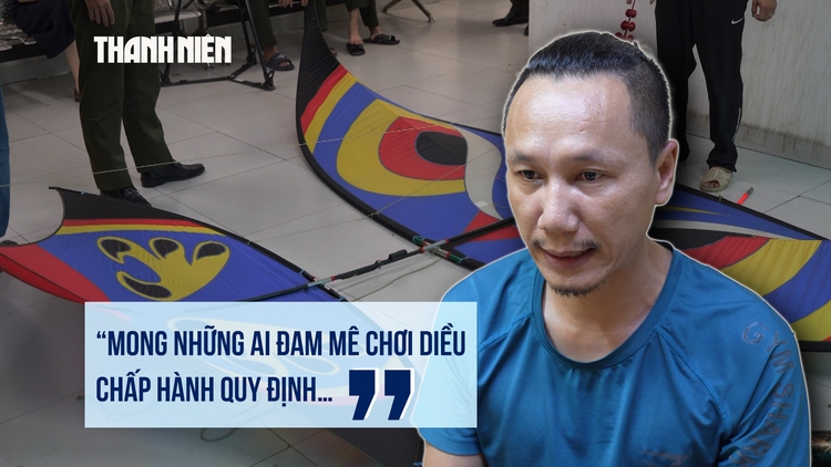 Người thả diều gắn đèn chớp gần Tân Sơn Nhất gửi lời đến hội 'đam mê diều'