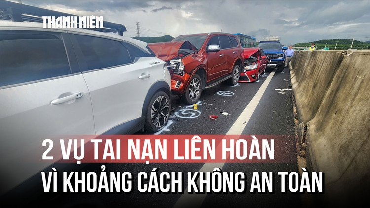 Hết hồn khoảnh khắc tai nạn liên hoàn 7 ô tô trên cao tốc