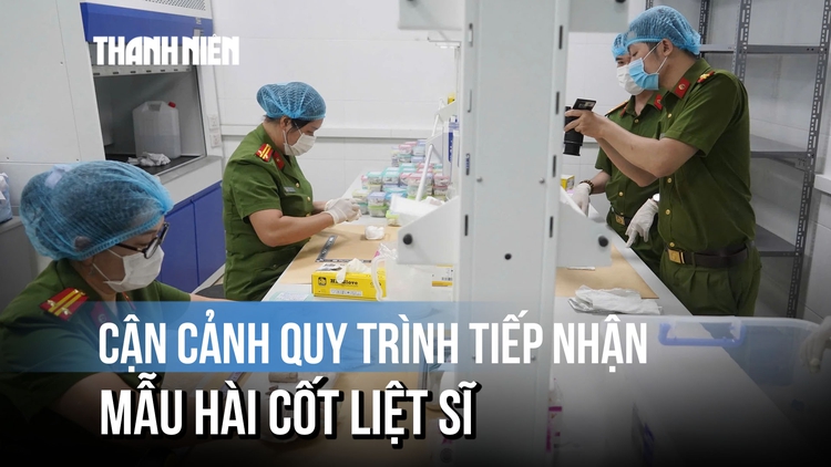 Bên trong nơi diễn ra quy trình tiếp nhận mẫu hài cốt liệt sĩ