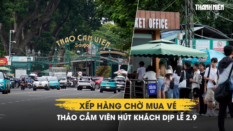 Xếp hàng chờ mua vé, Thảo Cầm Viên hút khách dịp lễ 2.9