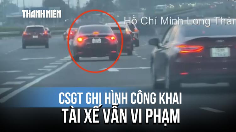 CSGT ghi hình công khai, tài xế vẫn vi phạm lỗi này trên cao tốc