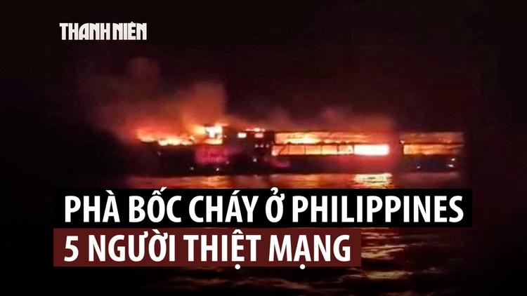 Phà cháy dữ dội, nhiều người mất tích ở Philippines