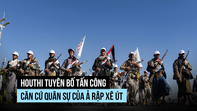 Houthi phóng tên lửa, UAV vào căn cứ quân sự Ả Rập Xê Út
