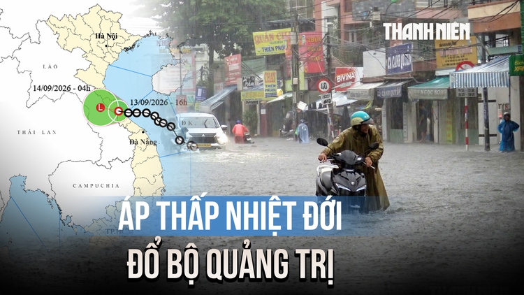 Áp thấp nhiệt đới vào Quảng Trị, miền Trung mưa xối xả trên 500 mm