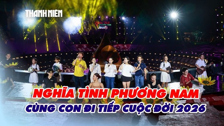 Sân khấu 'Nghĩa tình phương Nam - Cùng con đi tiếp cuộc đời' 2026 sẵn sàng cho đêm diễn chính thức