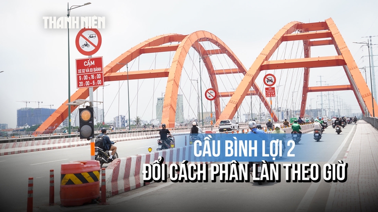 Cầu Bình Lợi 2 phân làn theo giờ, dòng xe được tách theo từng khung giờ