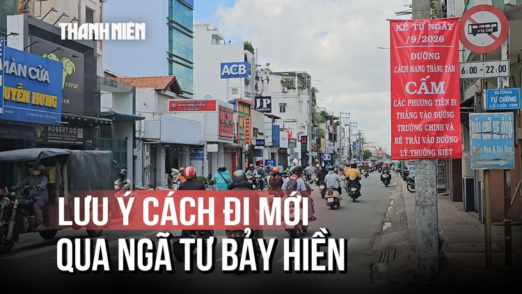 Qua ngã tư Bảy Hiền cần lưu ý: Từ đường Trường Chinh cũng không được đi thẳng