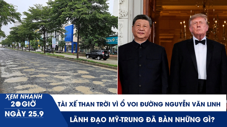 Xem nhanh 20h ngày 25.9: Tài xế than trời vì ổ voi đường Nguyễn Văn Linh | Lãnh đạo Mỹ-Trung đã bàn những gì?