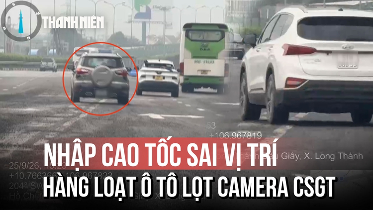 Nhập cao tốc sai vị trí, hàng loạt ô tô lọt camera CSGT