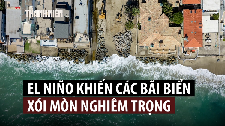 California lo bờ biển xói mòn mạnh hơn vì El Niño