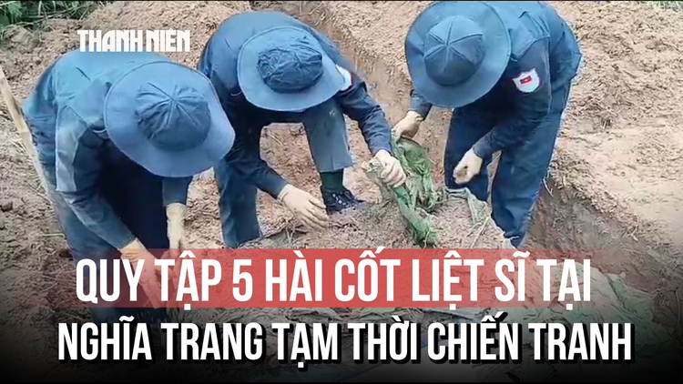 Đội K93 tỉnh An Giang quy tập được 5 hài cốt tại nghĩa trang tạm thời chiến tranh