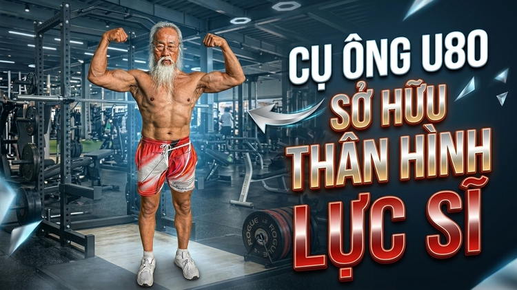Độc lạ: Cụ ông U80 râu tóc bạc phơ sở hữu thân hình lực sĩ vì mê Lý Tiểu Long