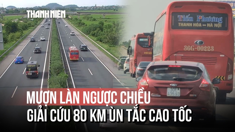 Ùn tắc kéo dài 80 km, CSGT dùng cách đặc biệt để 'giải cứu' dòng xe về Hà Nội
