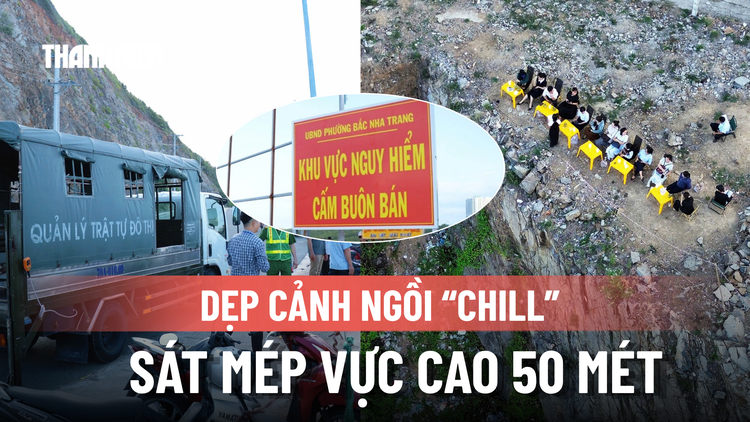 Dẹp cảnh ngồi 'chill' sát mép vực cao 50 mét trên đèo Lương Sơn
