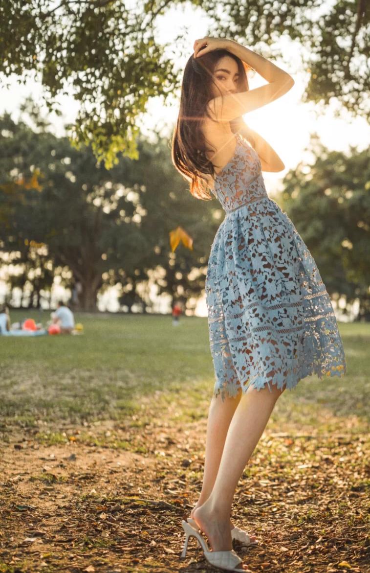Cô gái mùa hè Chữ áo phông Sọc Váy ren (Màu sắc: Trắng Kích thước: 90cm)