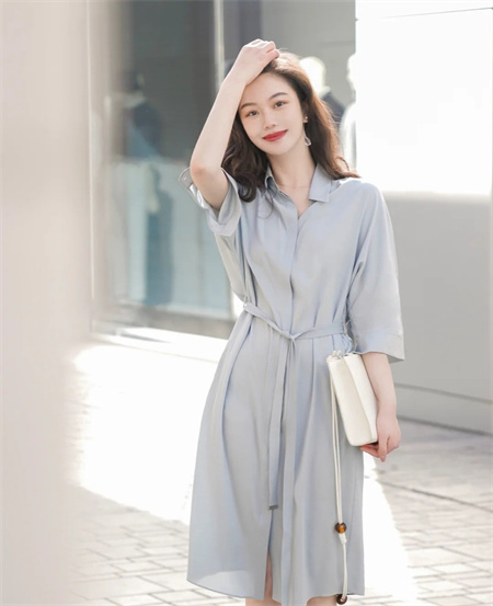 Váy sơ mi nữ dáng suông kẻ sọc dài tay kèm đai hai màu đen xanh phong cách  Hàn Quốc mùa thu Kozoda D26 | Lazada.vn