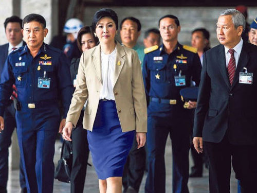 Bà Yingluck Shinawatra khi còn đương chức - Ảnh: Reuters