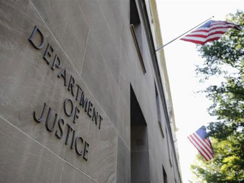Trụ sở Bộ Tư pháp Mỹ ở Washington - Ảnh: Reuters