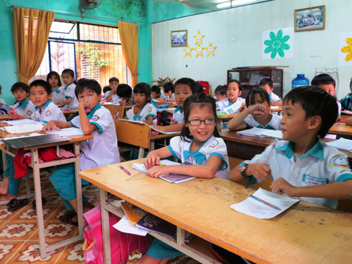 Năm học 2015-2016, học sinh tiểu học tại Đà Nẵng được học ngày 2 buổi - Ảnh: Diệu Hiền