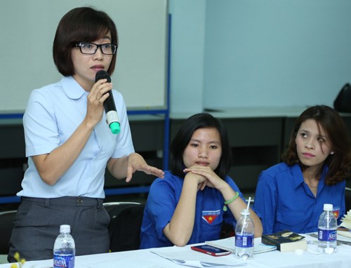 Đại biểu Vũ Thị Thùy Trang, Bí thư Đoàn Thanh niên công ty TNHH MTV cao su Lộc Ninh, Bình Phước