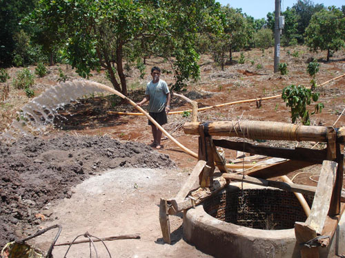 Nông dân đào giếng lấy nước tưới cà phê trong mùa khô ở Đắk Lắk - Ảnh: Ngọc Quyền