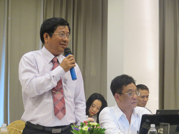 Luật sư Nguyễn Văn Hậu, Phó chủ tịch Hội luật gia TP.HCM phát biểu  tại hội thảo	Ảnh: PHAN THƯƠNG