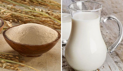Mặt nạ cám gạo kết hợp với sữa tươi mang lại làn da tươi mới (hình minh họa)