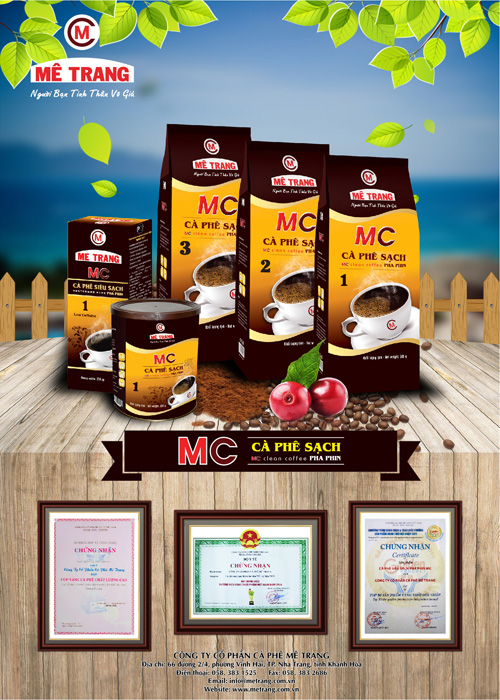 Sản phẩm cà phê Mê Trang - Ảnh: Công ty Cà phê Mê Trang cung cấp