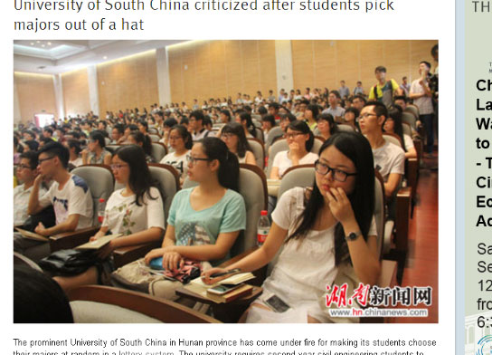 Sinh viên Trường Đại học Hoa Nam - Ảnh chụp màn hình trang tin Shanghaiist