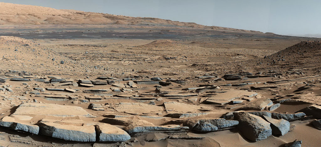 Quang cảnh sao Hỏa do xe tự hành Curiosity của NASA chụp	 Ảnh: NASA