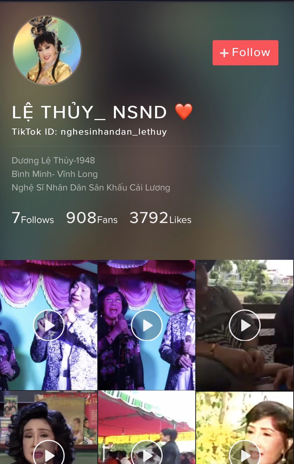 NSND Lệ Thủy bị giả mạo để trục lợi