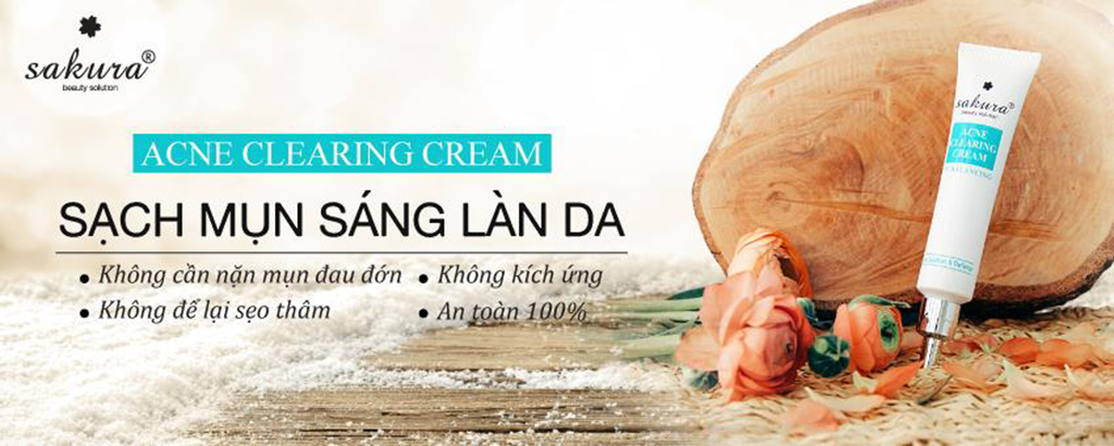 Kem Sakura Acne Clearing Cream chính hãng Nhật Bản