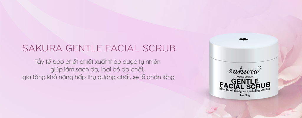 Tẩy tế bào chết cho vùng mặt Sakura Gentle Facial Scrub