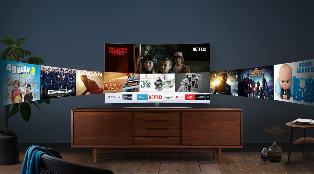 Netflix trên TV QLED có thể gợi ý cho người dùng những bộ phim hay ngay ngoài màn hình chủ