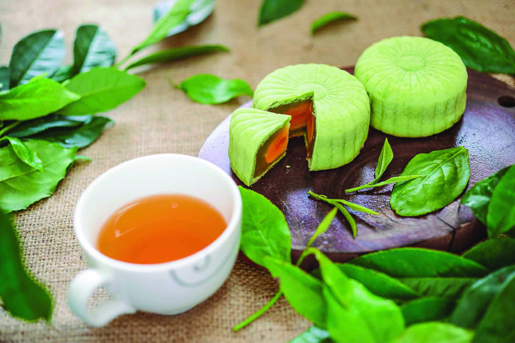 Bánh trung thu trà xanh Nhật Bản
