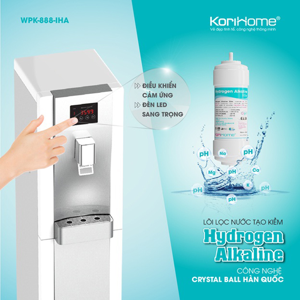 Sản phẩm máy lọc nước RO tích hợp nóng lạnh cao cấp của Korihome