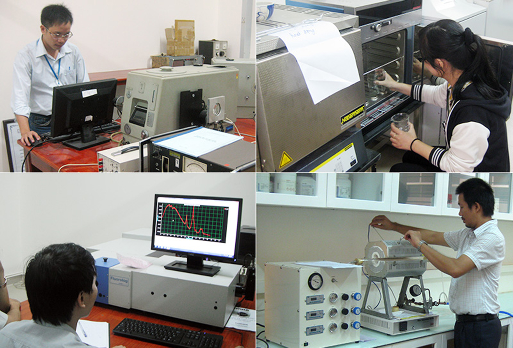 Các nhà khoa học ngành vật lý tiến hành các thí nghiệm trong các labs hiện đại tại ĐH Duy Tân