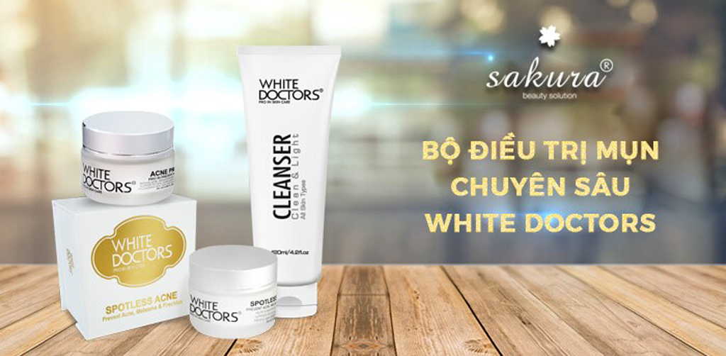 Bộ sản phẩm điều trị mụn chuyên sâu White Doctors