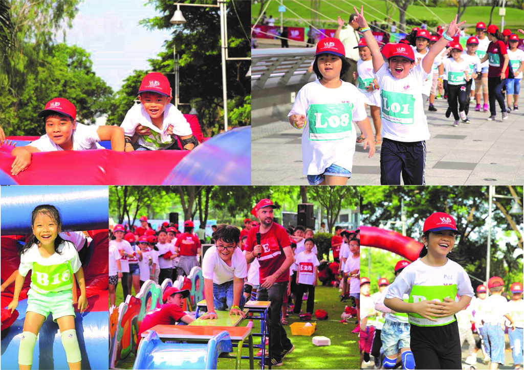 Tham gia đường chạy, trẻ sẽ phải chinh phục 4 trạm thử thách và đoạn đường dài 1,5 km