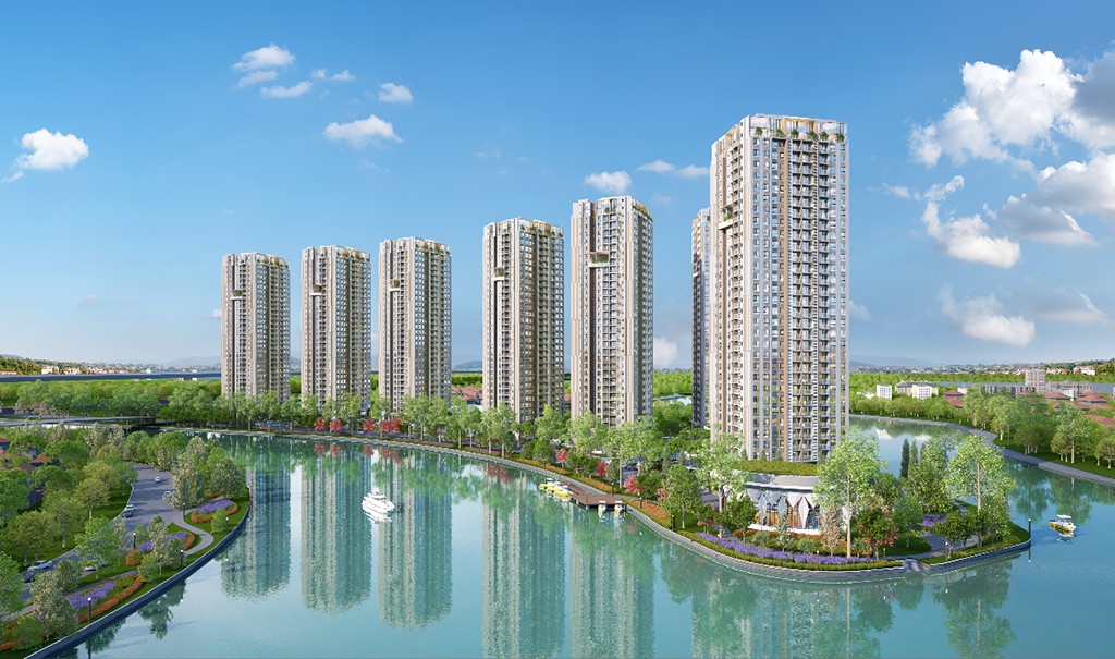 Hình phối cảnh tổng thể dự án Gem Riverside