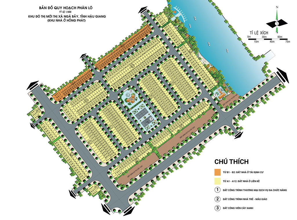 Chỉ từ 550 triệu đồng nhà đầu tư đã có thể sở hữu một lô đất nền với sổ đỏ lâu dài tại KĐTM Thị xã Ngã Bảy