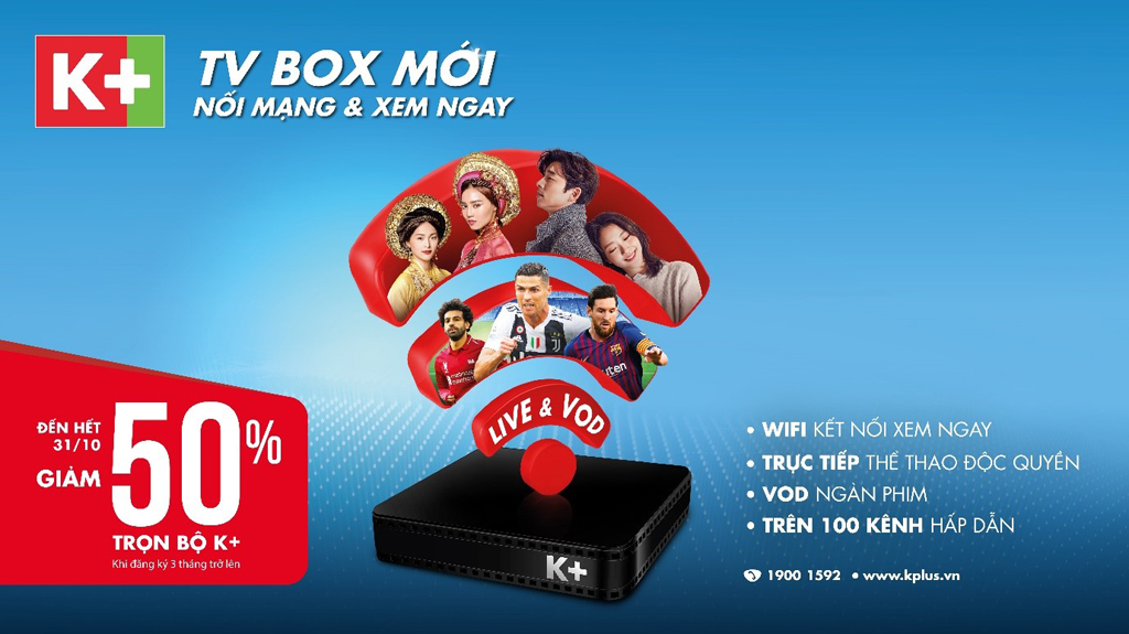 K+ TV Box sẽ là món quà ý nghĩa cho ngày 20.10