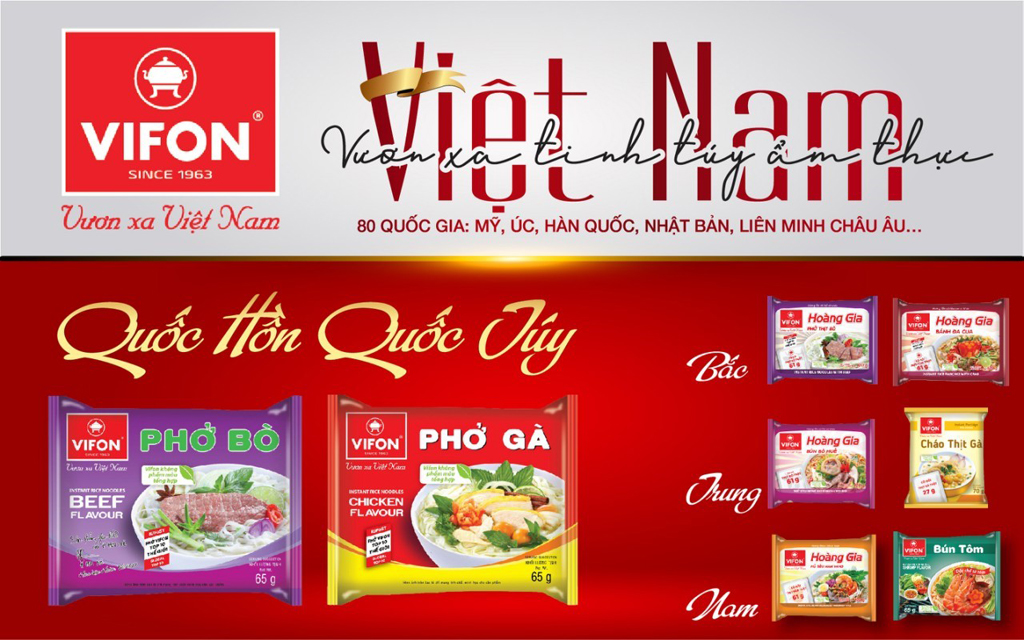 Những sản phẩm mang đặc trưng ẩm thực vùng miền của VIFON góp phần lan tỏa hương vị Việt Nam trên khắp thế giới