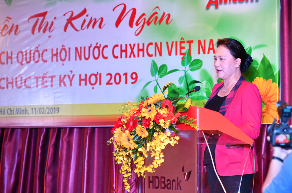 Chủ tịch Quốc hội Nguyễn Thị Kim Ngân đánh giá cao kết quả đạt được của HDBank và Vietjet trong năm 2018